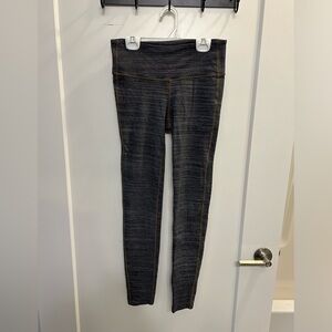 Athleta Gray Striped Leggings